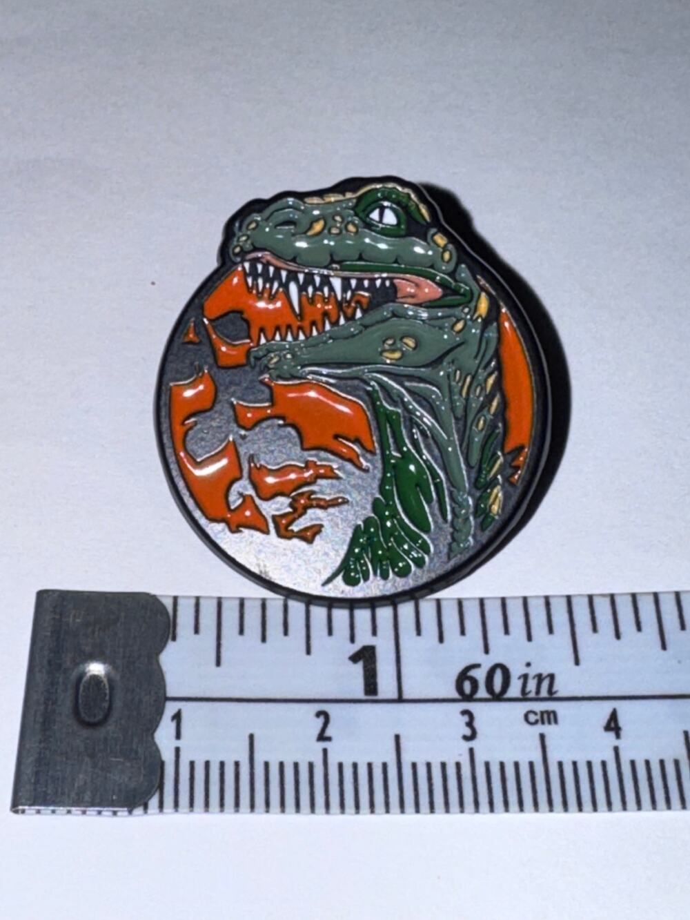 Dinosaur with Sunset Pin Brooch